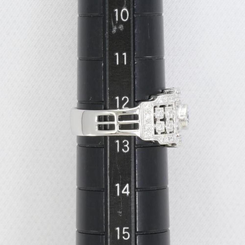 LuxUness PT950 Platinum Diamond Ring 12.5 Metal Ring - Picture 7 of 9